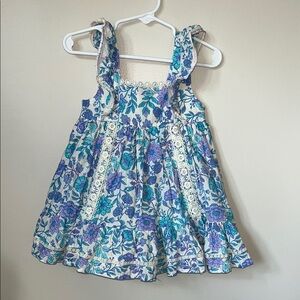 Floral Kids Dress with Ruffle Straps